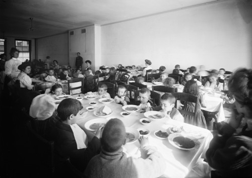 East Side Free School, C1910. /Nchildren Eating Lunch At The Crippled Children'S East Side Free School On Henry Street In New York City. Photograph, C1910. Poster Print by Granger Collection - Item # VARGRC0325775
