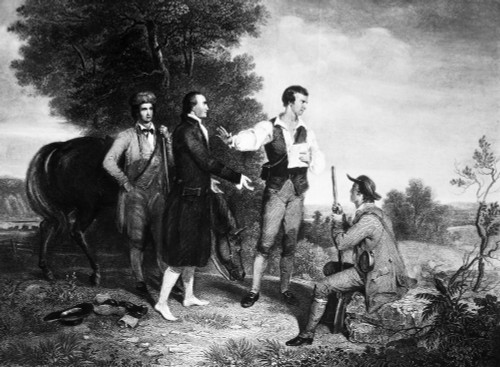 John Andre (1751-1780). /Nenglish Soldier. The Capture Of Major Andre In 1780. Steel Engraving, 19Th Century. Poster Print by Granger Collection - Item # VARGRC0048972