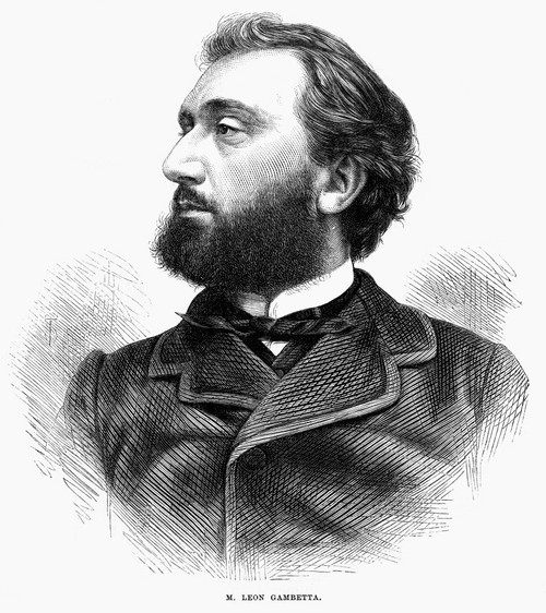 Leon Gambetta (1838-1882). /Nfrench Politician. Wood Engraving, English, 1870. Poster Print by Granger Collection - Item # VARGRC0267205