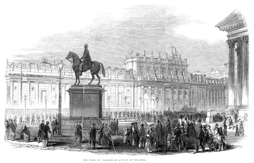 London, England, 1848. /Nthe Bank Of England In A State Of Defence. Line Engraving, 1848. Poster Print by Granger Collection - Item # VARGRC0069498