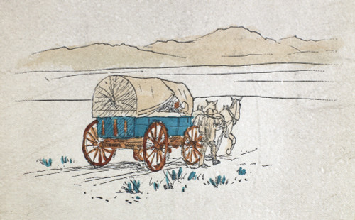 Covered Wagon, C1880. /Ndrawing, American, 20Th Century. Poster Print by Granger Collection - Item # VARGRC0099091