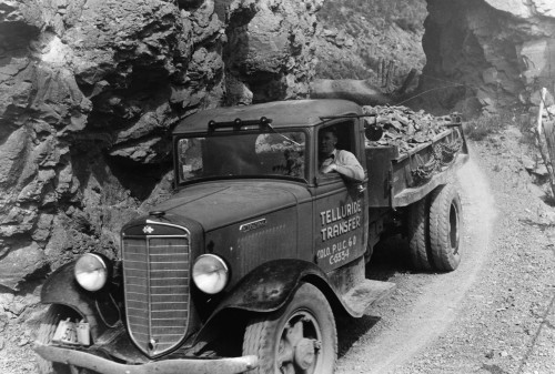 Gold Mine, 1940. /Nore Being Carried Down From The Gold Mine By Truck, Telluride, Colorado. Photograph By Russell Lee, September 1940. Poster Print by Granger Collection - Item # VARGRC0121933