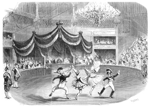 Suez: Opening Ceremonies. /Nthe Opening Of The Suez Canal At The Circus Of Cairo. Wood Engraving From A French Newspaper Of 1869. Poster Print by Granger Collection - Item # VARGRC0076571