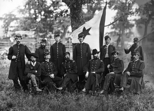 Civil War: Union Officers. /Ngeneral William Hawley And Staff In Washington, D.C. Photograph, July 1865. Poster Print by Granger Collection - Item # VARGRC0163523
