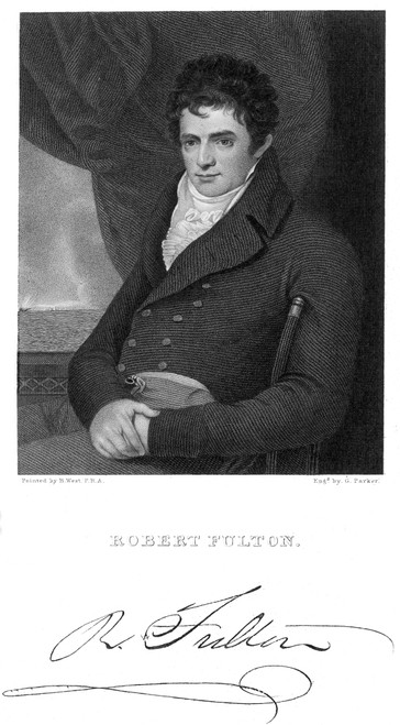 Robert Fulton (1765-1815). /Namerican Engineer And Inventor. Steel Engraving, 1836, After Benjamin West. Poster Print by Granger Collection - Item # VARGRC0033613