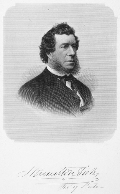 Hamilton Fish (1808-1893). /Namerican Statesman. Steel Engraving, 19Th Century. Poster Print by Granger Collection - Item # VARGRC0048400
