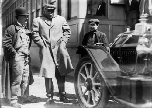 Jack Johnson (1878-1946). /Namerican Heavyweight Pugilist. Johnson, Center, Photographed With His Manager George Little, Left, C1910-1915. Poster Print by Granger Collection - Item # VARGRC0123464
