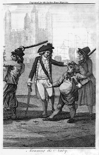 Impressment Of Seamen. /Nthe Impressment Of Seamen By An English Press Gang. Satirical English Engraving, 1791. Poster Print by Granger Collection - Item # VARGRC0003841