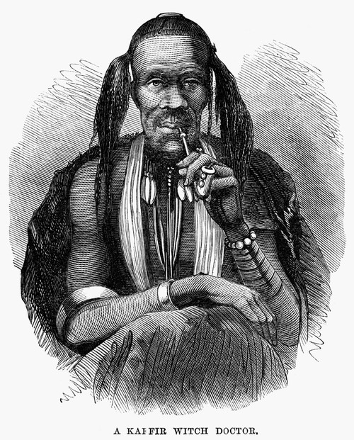 Kaffir Witch Doctor, 1864. /Na Kaffir Witch Doctor. Wood Engraving, 1864. Poster Print by Granger Collection - Item # VARGRC0052293