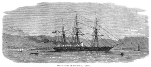 Jamaica: Css Alabama, 1863. /Nthe Css Alabama Anchored At Port Royal, Jamaica:. Wood Engraving, English, 1863. Poster Print by Granger Collection - Item # VARGRC0066769