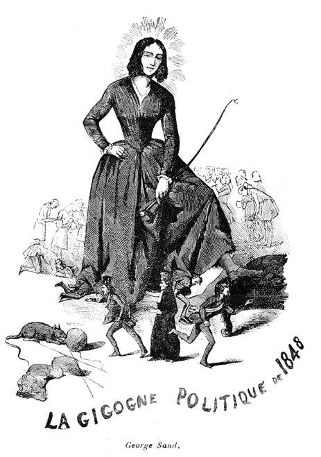 George Sand (1804-1876). /Nfrench Writer. Caricature, 1848. Poster Print by Granger Collection - Item # VARGRC0003942