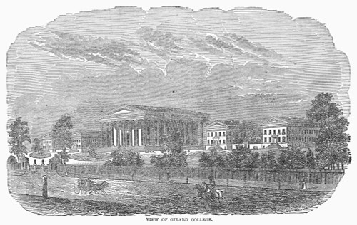 Girard College, C1850. /Nview Of Girard College, A Private Boarding School At Philadelphia, Pennsylvania. Wood Engraving, Mid-19Th Century. Poster Print by Granger Collection - Item # VARGRC0092882