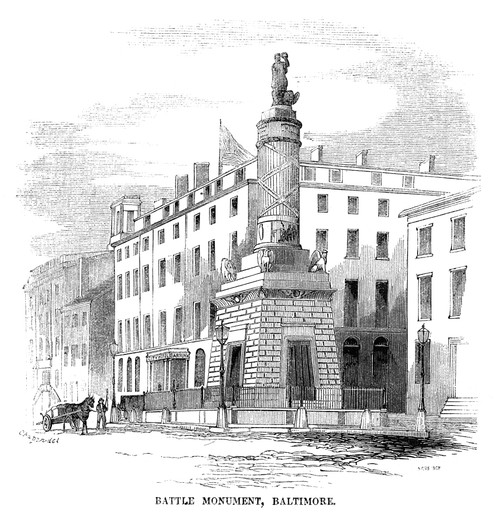 Baltimore: Monument, 1853. /Nthe Battle Monument On Calvert Street In Balitmore, Maryland. Engraving, American, 1853. Poster Print by Granger Collection - Item # VARGRC0267698