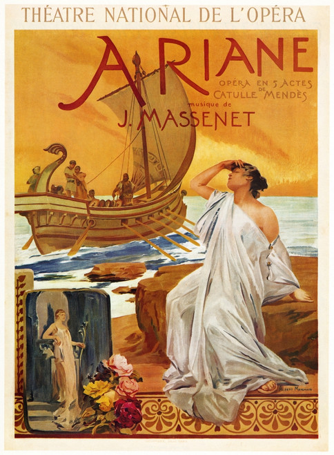 Massenet: Ariane. /Nfrench Lithograph Poster, 1906, For Jules Massenet'S Opera 'Ariane.' Poster Print by Granger Collection - Item # VARGRC0043334