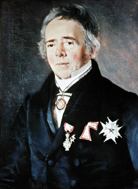 Hans Christian Oersted /N(1777-1851). Danish Physicist. Oil, 1842, By Christian Albrecht Jensen. Poster Print by Granger Collection - Item # VARGRC0027929