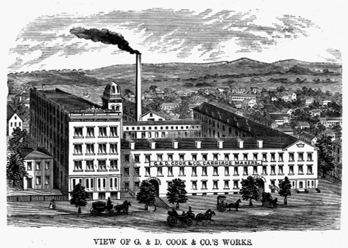 New Haven: Carriage Works. /Nview Of G. & D. Cook & Company'S Carriage Works At New Haven, Connecticut. Line Engraving, 19Th Century. Poster Print by Granger Collection - Item # VARGRC0099070