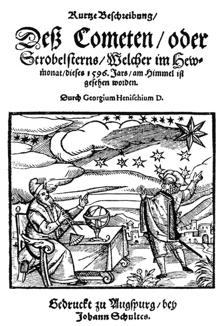 Comet, 1596. /Ntitle Page Of Georg Henischius' 'Description Of The Comet Of 1596,' Augsburg, Germany, 1596. Poster Print by Granger Collection - Item # VARGRC0004386