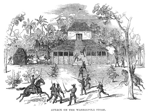 Ceylon: Wariyapola, 1850. /Nshoot-Out Between The British Ceylon Rifle Regiment And Anti-Colonial Rebels At The Store At Wariyapola, C1848. Engraving, English, 1850. Poster Print by Granger Collection - Item # VARGRC0265868