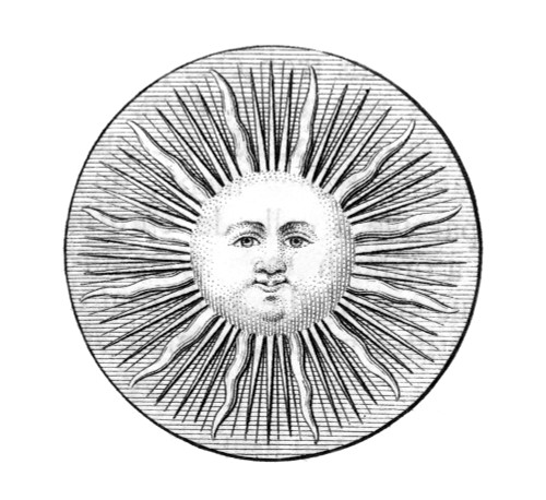 Sun Face, Decorative, 1751. /Ncopper Engraving, French. Poster Print by Granger Collection - Item # VARGRC0005465