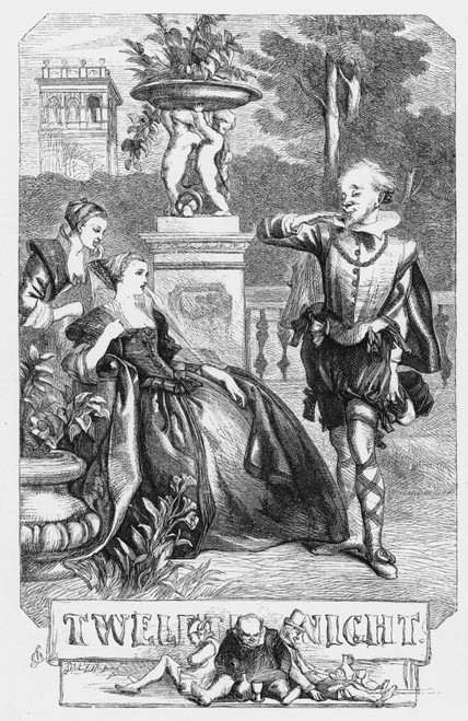 Shakespeare: Twelfth Night. /Ntitle Page Of A 19Th Century Edition Of William Shakespeare'S 'Twelfth Night.' Engraving After Sir John Gilbert, C1860. Poster Print by Granger Collection - Item # VARGRC0043450