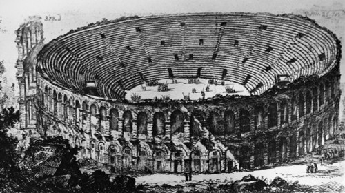 Verona: Amphitheater. /Nthe Ancient Roman Amphitheater In Verona, Italy. Line Engraving, 18Th Or 19Th Century. Poster Print by Granger Collection - Item # VARGRC0124862