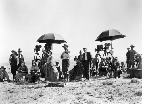 Filming On Location, 1923. /Ndirector James Cruze, In Checkered Jacket, Crew And Actors Ready To Film A Scene In Utah For 'The Covered Wagon, 1923. Poster Print by Granger Collection - Item # VARGRC0123213