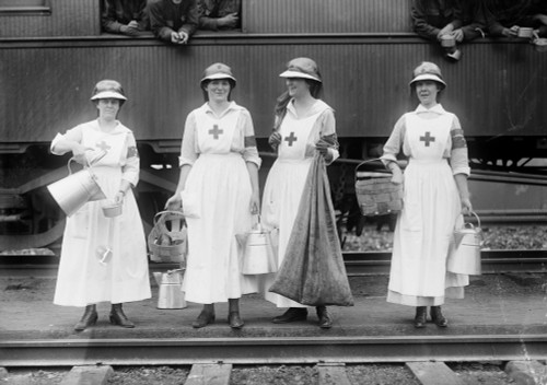 Red Cross, C1918. /Namerican Red Cross Workers Near Train, C1918. Poster Print by Granger Collection - Item # VARGRC0106605 Red Cross, C1918. /Namerican Red Cross Workers Near Train, C1918. Poster Print by Granger Collection - Item # VARGRC0106605