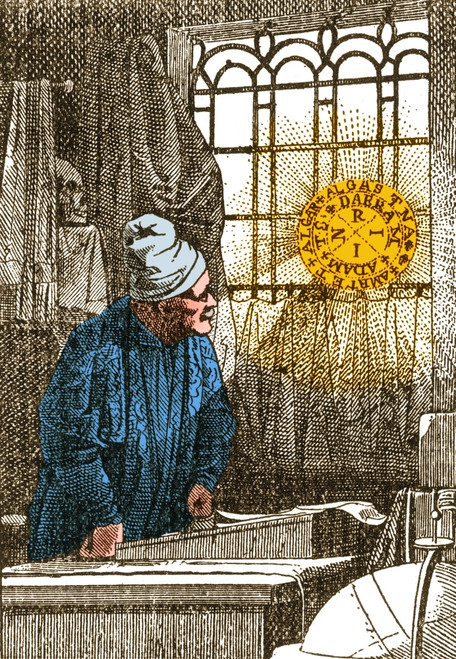 Macrocosm Appearing to Doctor Faustus Poster Print by Science Source
