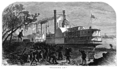 American Steamboat, C1870. /N'Wooding Up.' Wood Engraving, American, C1870. Poster Print by Granger Collection - Item # VARGRC0037633 American Steamboat, C1870. /N'Wooding Up.' Wood Engraving, American, C1870. Poster Print by Granger Collection - Item # VARGRC0037633