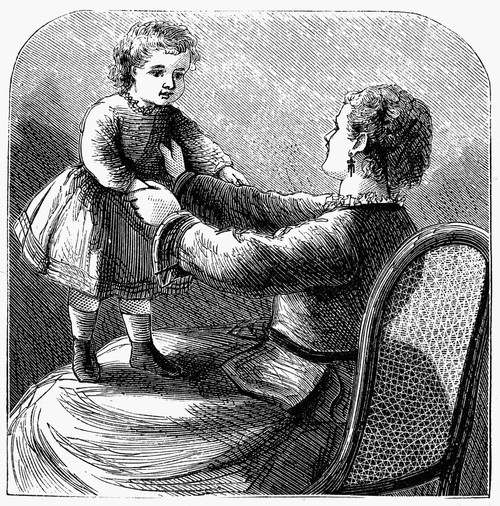 Mother And Child, 1873. /Nwood Engraving, American, 1873. Poster Print by Granger Collection - Item # VARGRC0093451