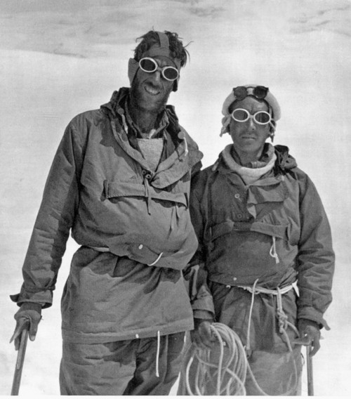 Sir Edmund Hillary /N(1919-2008). New Zealand Mountaineer And Explorer. Sir Edmund Hillary (Left) With Tenzig Norgay, An Expedition Sirdar, After Having Conquered Mount Everest On 29 May 1953. Poster Print by Granger Collection - Item # VARGRC0017255
