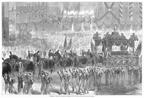 Lincoln'S Funeral, 1865. /Npresident Lincoln'S Funeral Procession In New York City, 25 April 1865. Wood Engraving From A Contemporary American Newspaper. Poster Print by Granger Collection - Item # VARGRC0088979
