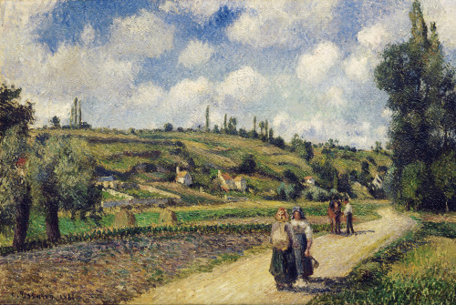 Pissarro: Landscape, 1881. /N'Landscape Near Pontoise, The Auvers Road.' Oil On Canvas, Camille Pissarro, 1881. Poster Print by Granger Collection - Item # VARGRC0468457