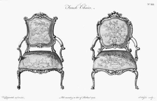 Chippendale Chairs, 1759. /Ndesigns For Chairs In The French Manner By Thomas Chippendale, 1759. Poster Print by Granger Collection - Item # VARGRC0002575
