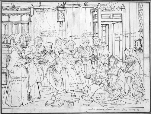Sir Thomas More & Family. /Nenglish Author And Statesman. Drawing By Hans Holbein The Younger Of Sir Thomas More (Center) And His Family, C1526. Poster Print by Granger Collection - Item # VARGRC0114364