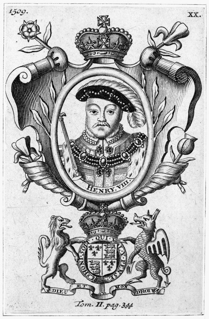 Henry Viii (1491-1547). /Nking Of England, 1509-1547. Copper Engraving, English, 18Th Century. Poster Print by Granger Collection - Item # VARGRC0068789