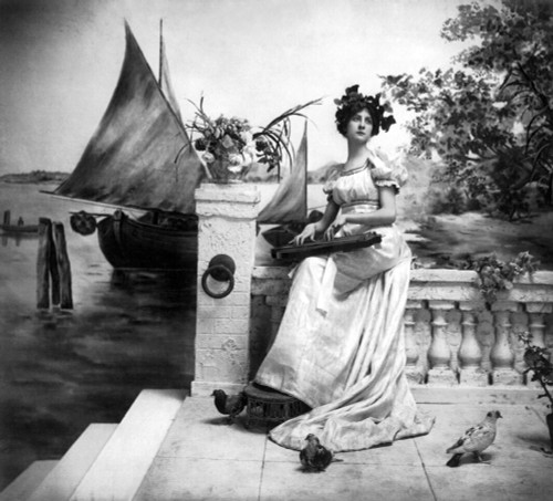 Zither Player, C1902. /Na Young Woman Playing A Zither. Photograph, C1902. Poster Print by Granger Collection - Item # VARGRC0113672