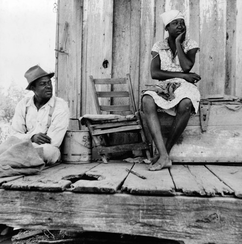 Sharecropper Couple, 1937. /Nan African American Sharecropper And His Wife With No Tools, Stock, Equipment, Or Garden, Mississippi. Photograph By Dorothea Lange, 1937. Poster Print by Granger Collection - Item # VARGRC0107223