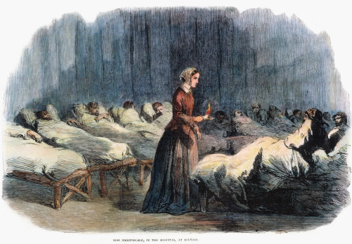 Florence Nightingale /N(1820-1910) In The Enlisted Men'S Ward Of The British Military Hospital In Scutari, Turkey, During The Crimean War In 1855: Contemporary English Wood Engraving. Poster Print by Granger Collection - Item # VARGRC0009210