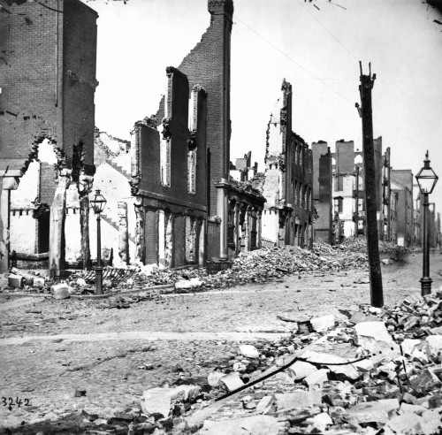 Civil War: Richmond, 1865./Na Street In Ruins At Richmond, Virginia Following The American Civil War. Photograph, April 1865. Poster Print by Granger Collection - Item # VARGRC0002156