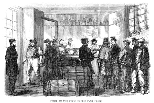 Presidential Election, 1864. /Nscene At The Polls In The Five Points Slum District In New York City On Election Day, 8 November 1864. Contemporary American Wood Engraving. Poster Print by Granger Collection - Item # VARGRC0354106 Presidential Election, 1864. /Nscene At The Polls In The Five Points Slum District In New York City On Election Day, 8 November 1864. Contemporary American Wood Engraving. Poster Print by Granger Collection - Item # VARGRC0354106