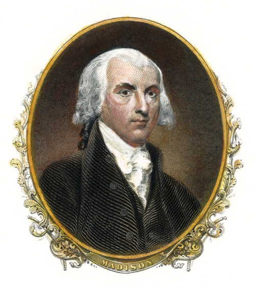 James Madison (1751-1836). /Nfourth President Of The United States. Engraving, 19Th Century. Poster Print by Granger Collection - Item # VARGRC0008040