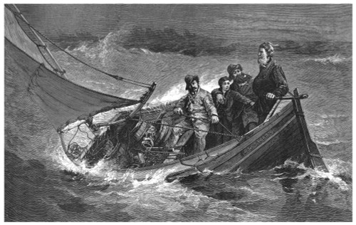 Fishing Boat, 1878. /Nfishermen From The Island Of Grand Manan In Their Boat In The Bay Of Fundy./Nwood Engraving, American, 1878. Poster Print by Granger Collection - Item # VARGRC0087432
