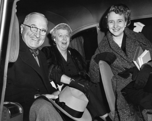 Harry S. Truman (1884-1972). /N33Rd President Of The United States. Truman, His Wife, Bess And Daughter, Margaret Returning To Washington, D.C. From Their Home In Independence, Missouri, 1952. Poster Print by Granger Collection - Item # VARGRC0170370 Harry S. Truman (1884-1972). /N33Rd President Of The United States. Truman, His Wife, Bess And Daughter, Margaret Returning To Washington, D.C. From Their Home In Independence, Missouri, 1952. Poster Print by Granger Collection - Item # VARGRC0170370