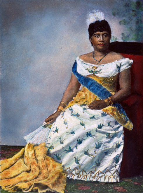 Lydia Kamekeha Liliuokalani /N(1838-1917). Queen Of The Hawaiian Islands. Oil Over A Photograph, 1892. Poster Print by Granger Collection - Item # VARGRC0007904