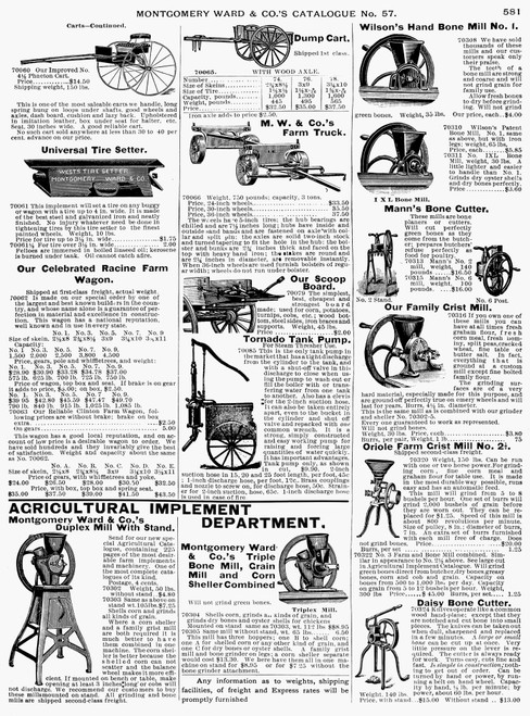 Farm Equipment, 1895. /Npage From A Montgomery Ward Catalogue Of 1895. Poster Print by Granger Collection - Item # VARGRC0093200 Farm Equipment, 1895. /Npage From A Montgomery Ward Catalogue Of 1895. Poster Print by Granger Collection - Item # VARGRC0093200