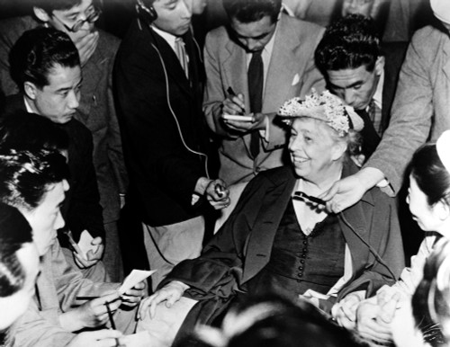 Anna Eleanor Roosevelt/N(1884-1962). Wife Of Franklin Delano Roosevelt. Roosevelt With Reporters While First Lady, C1940. Poster Print by Granger Collection - Item # VARGRC0108212