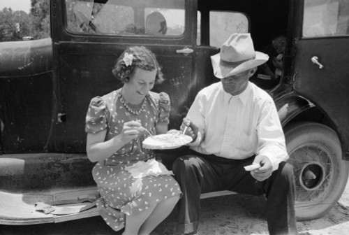 Community Dinner, 1940. /Na Couple Eating Dinner At The All-Day Community Sing In Pie Town, New Mexico. Photograph By Russell Lee, 1940. Poster Print by Granger Collection - Item # VARGRC0352603 Community Dinner, 1940. /Na Couple Eating Dinner At The All-Day Community Sing In Pie Town, New Mexico. Photograph By Russell Lee, 1940. Poster Print by Granger Collection - Item # VARGRC0352603