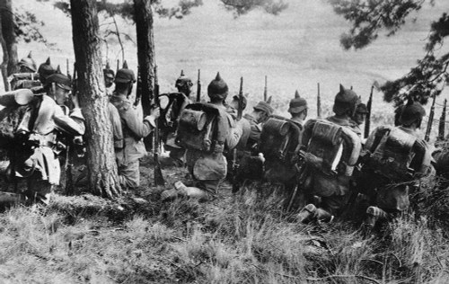 Wwi: German Infantry, C1914. /Ngerman Infantry At The Edge Of The Forest, Preparing For Battle. Photograph, C1914. Poster Print by Granger Collection - Item # VARGRC0370486