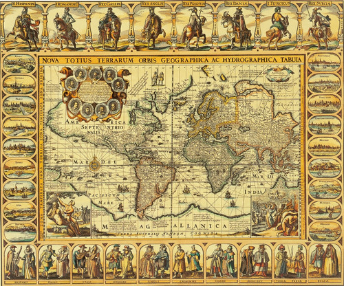 World Map 1626 Poster Print by Science Source